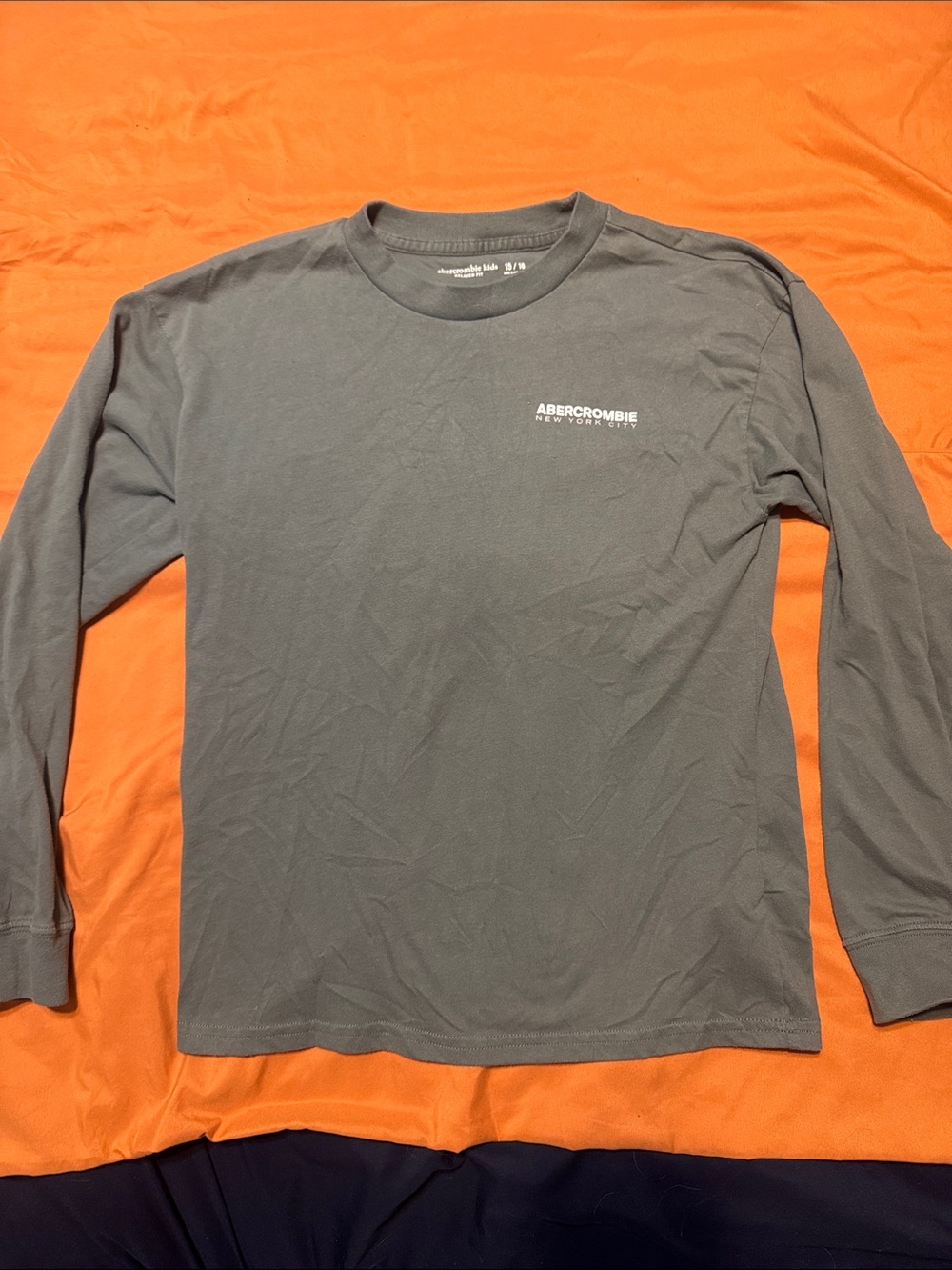 Abercrombie & Fitch Men's Long Sleeve Crew Tee - Charcoal Gray
